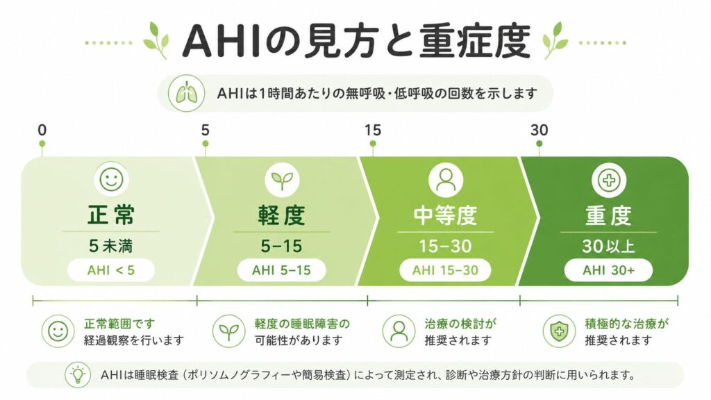 AHIにもとづく睡眠時無呼吸の重症度分類