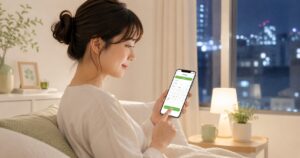 夜間、発熱のために外来予約をする患者さん